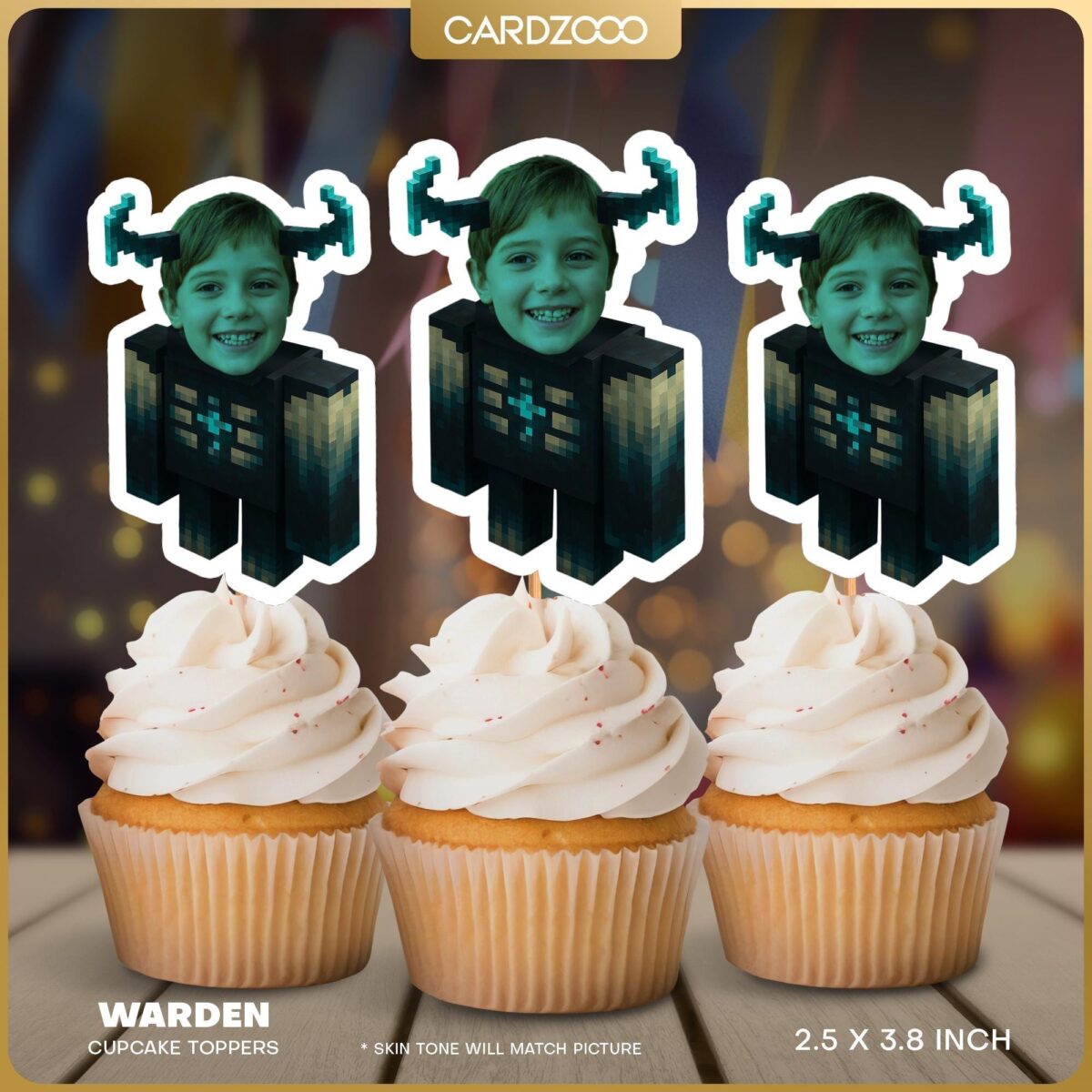 Warden Custom Face Cupcake Toppers