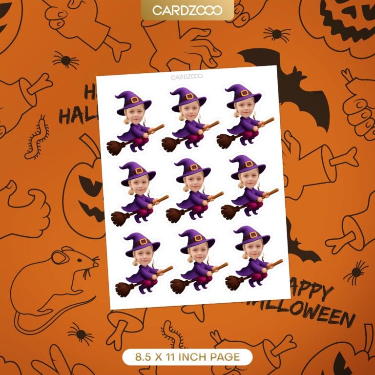 Custom Witch Face Cupcake Toppers - Image 2