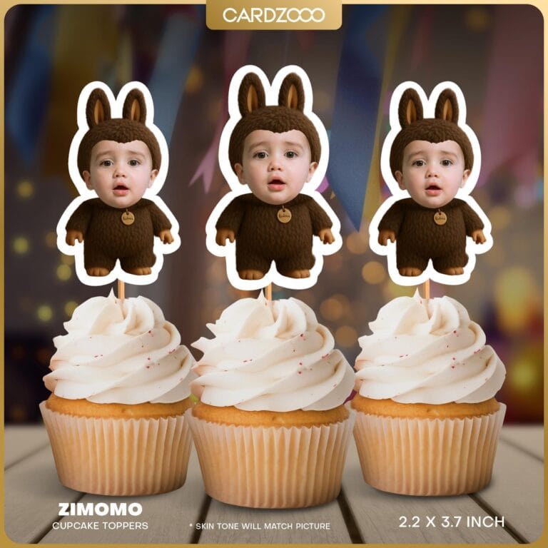 Classic ZIMOMO Custom Face Cupcake Toppers