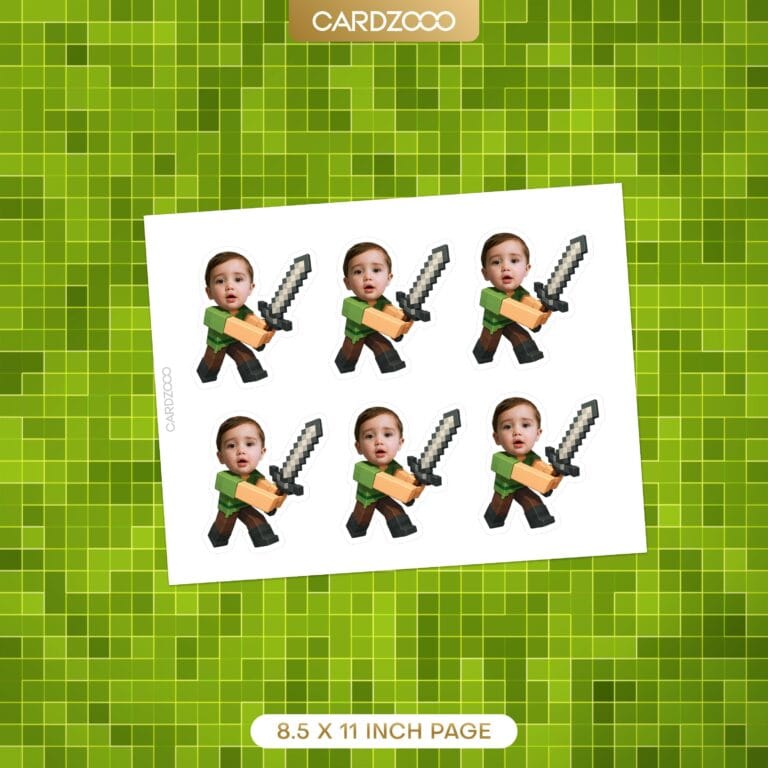 Alex with Sword Custom Face Cupcake Toppers - Image 2