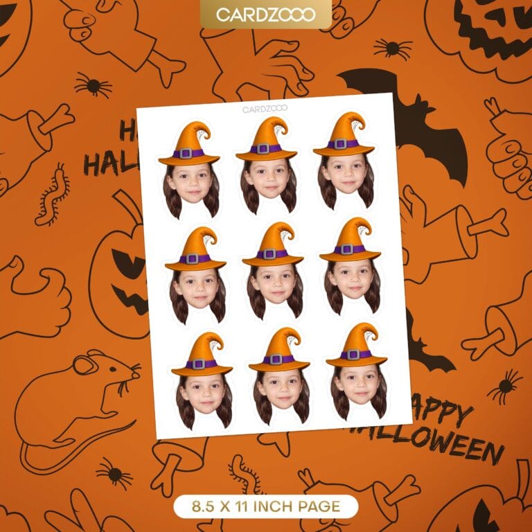 Custom Face Witch Hat Cupcake Toppers - Image 2