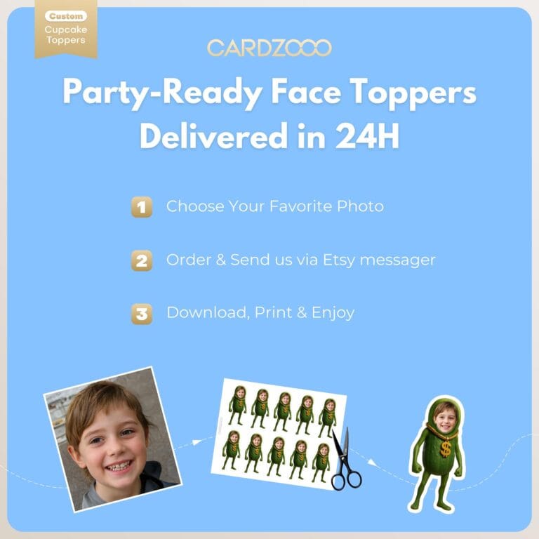 Big Dill Custom Face Cupcake Toppers - Image 3