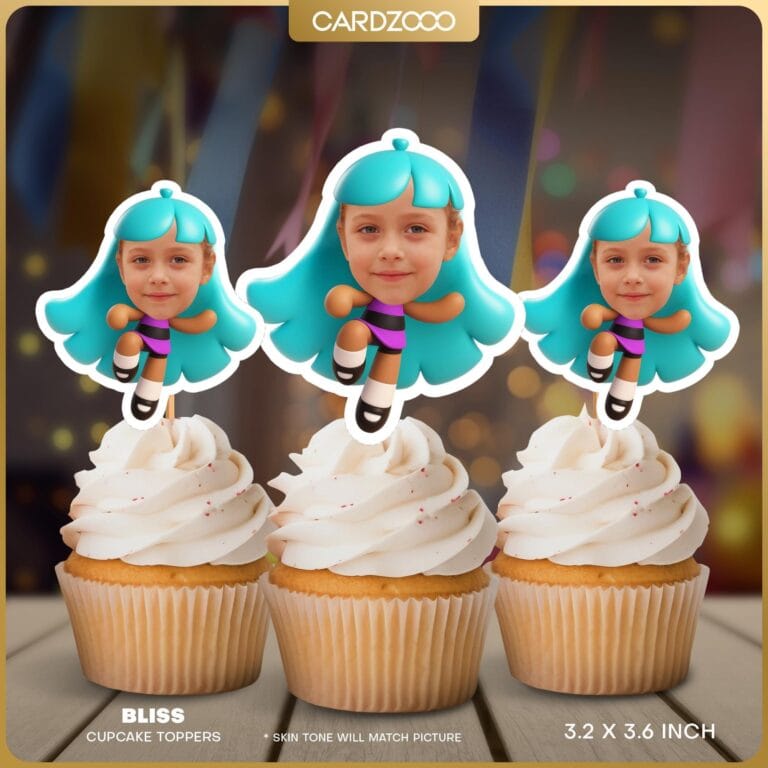 Bliss Custom Face Cupcake Toppers