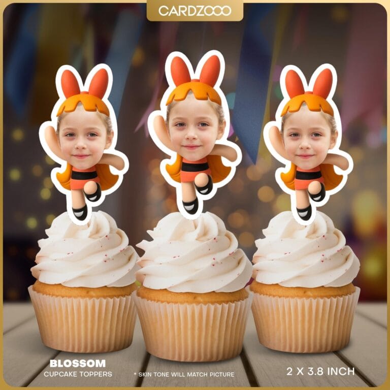 Blossom Custom Face Cupcake Toppers