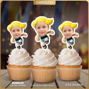 Bubbles Custom Face Cupcake Toppers