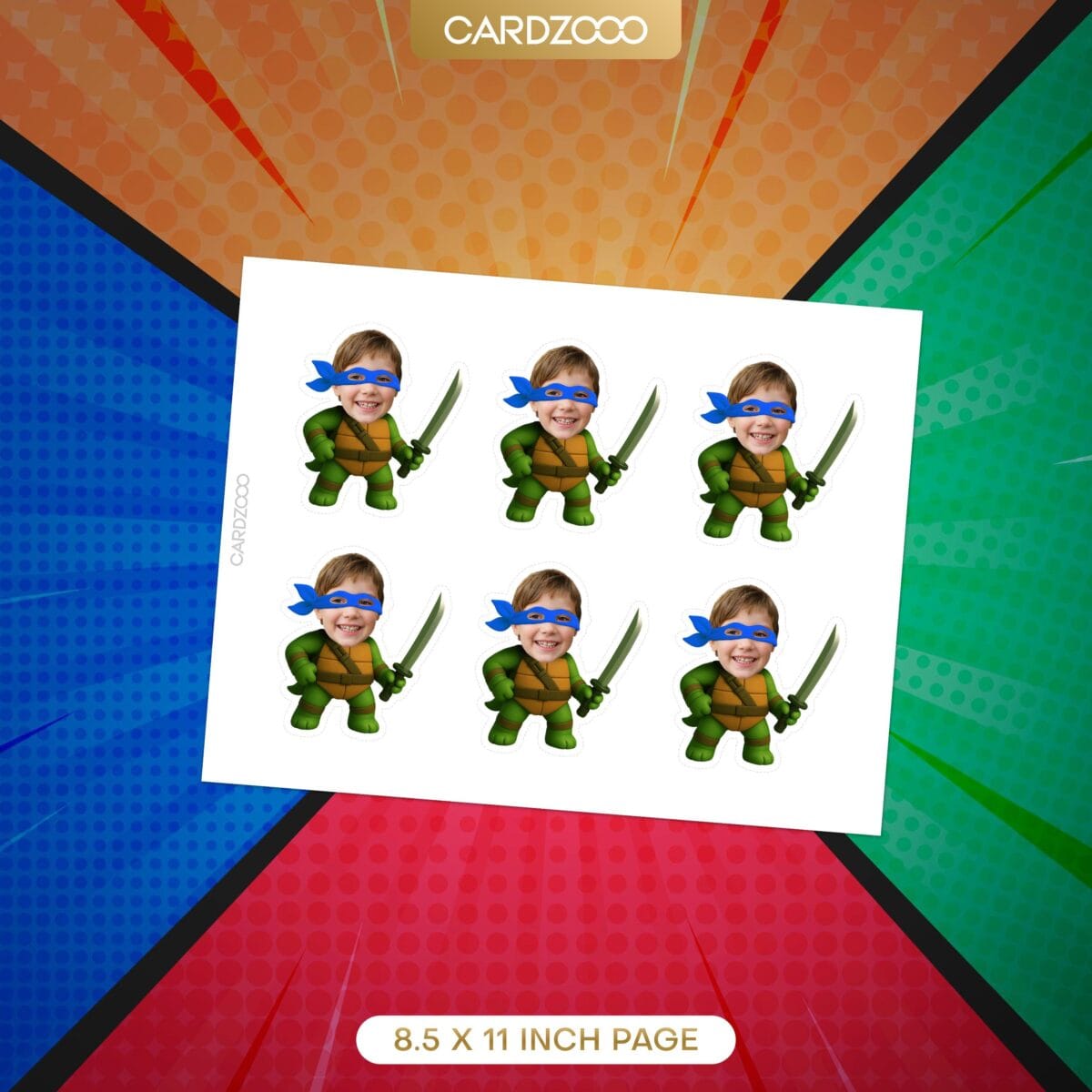 Leonardo Custom Face Cupcake Toppers - Image 2