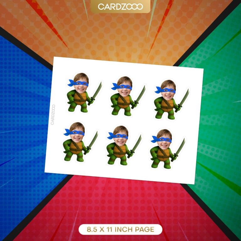 Leonardo Custom Face Cupcake Toppers - Image 2
