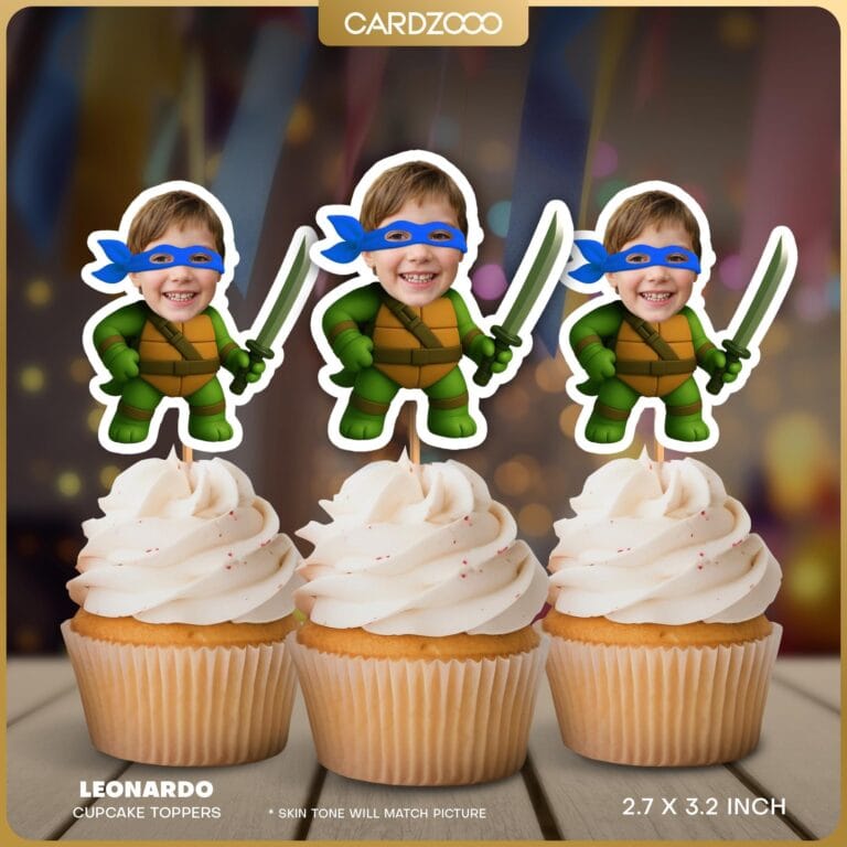 Leonardo Custom Face Cupcake Toppers