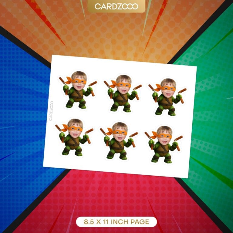 Michelangelo Custom Face Cupcake Toppers - Image 2