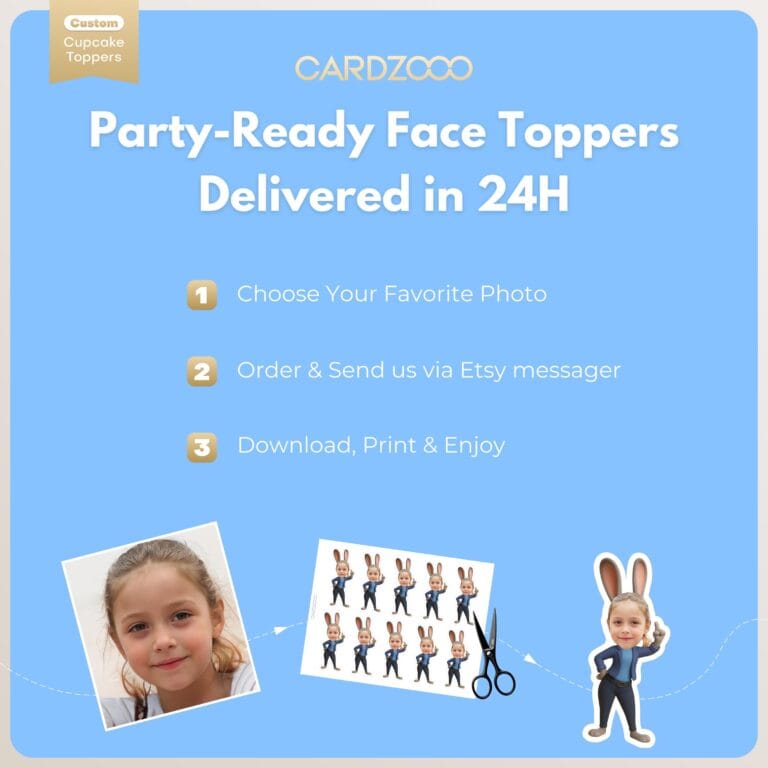 Judy Custom Face Cupcake Toppers 2025 - Image 3