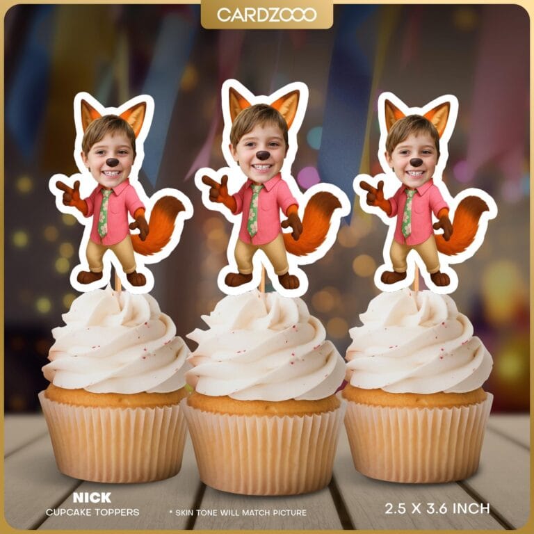 Nick Custom Face Cupcake Toppers 2025