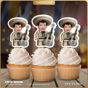 Coco Miguel Personalized Face Cupcake Toppers
