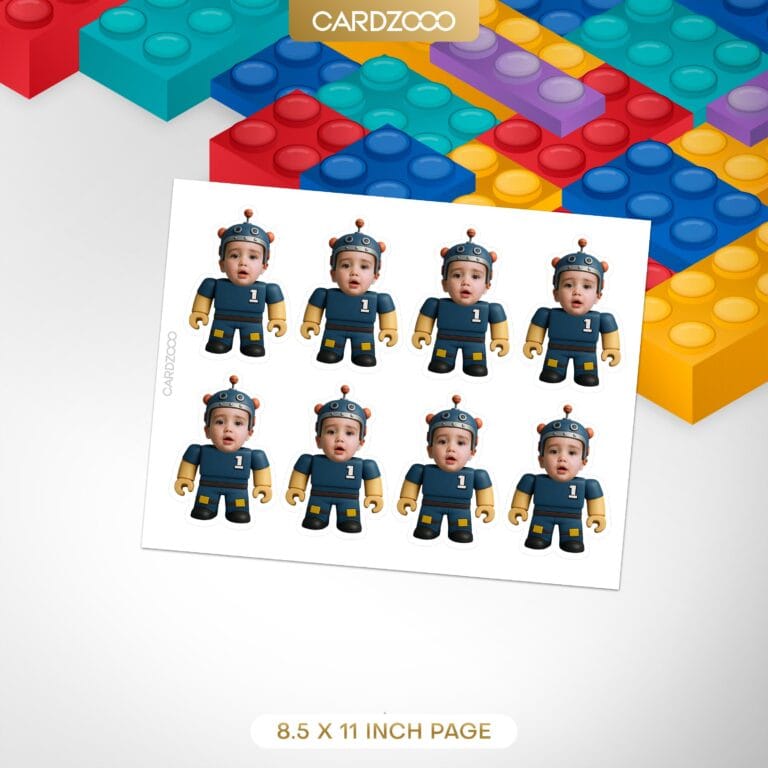 Robot Custom Face Cupcake Toppers - Image 2