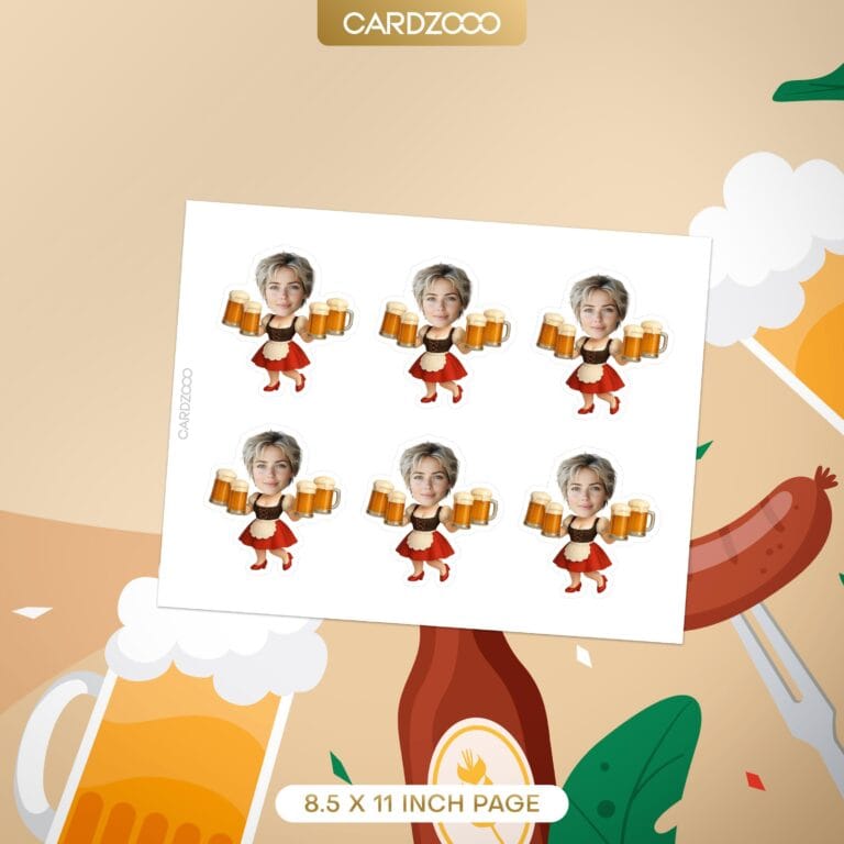 Beer Maid Custom Face Cupcake Toppers - Image 2