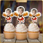 Beer Maid Custom Face Cupcake Toppers