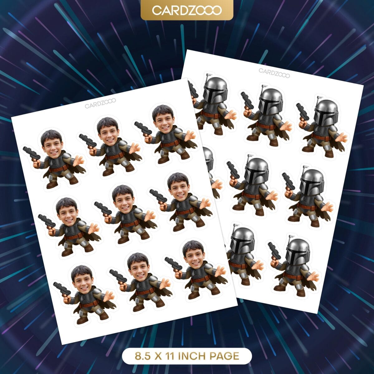 DIN DJARIN Custom Face Cupcake Toppers - Image 2