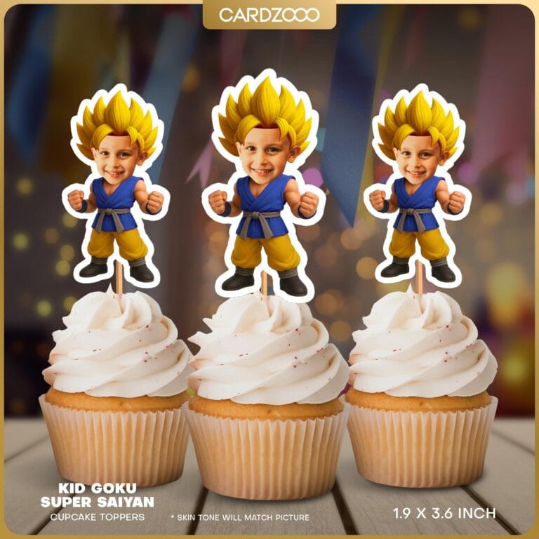 Super Saiyan Custom Face Cupcake Toppers