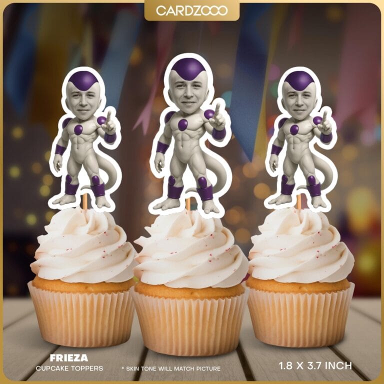 Frieza Custom Face Cupcake Toppers