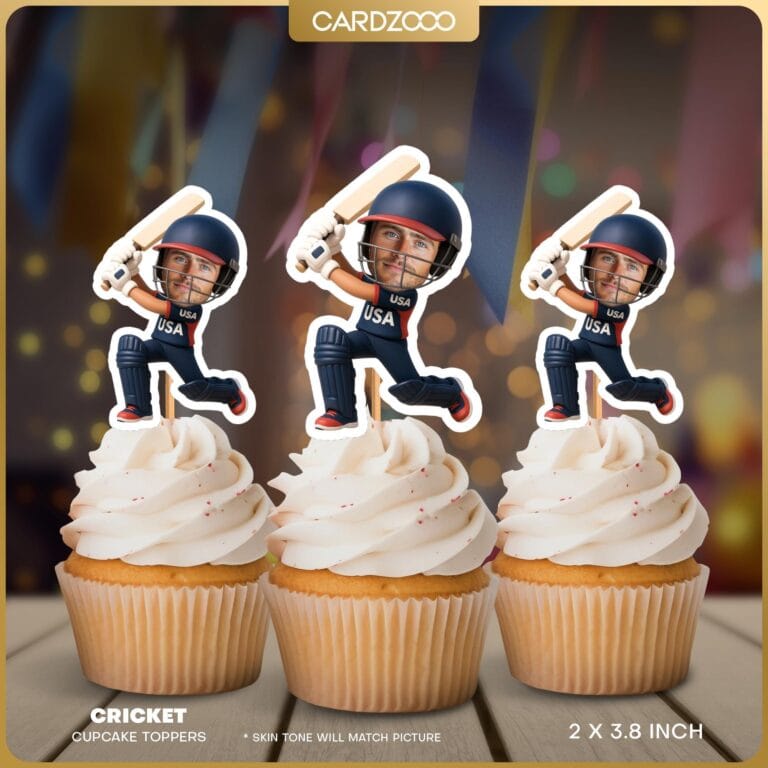 Cricket USA Custom Face Cupcake Toppers