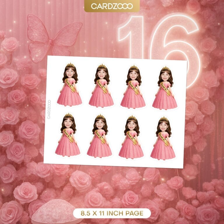 Sweet 16 Custom Face Cupcake Toppers - Image 2