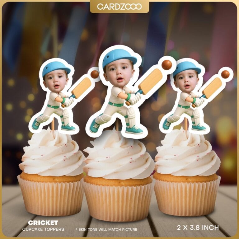 Cricket Kids Custom Face Cupcake Toppers