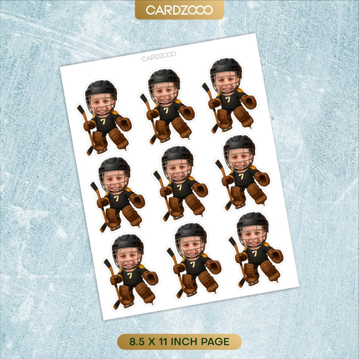 Ice Hockey Goalie Custom Face Cupcake Toppers - Image 2