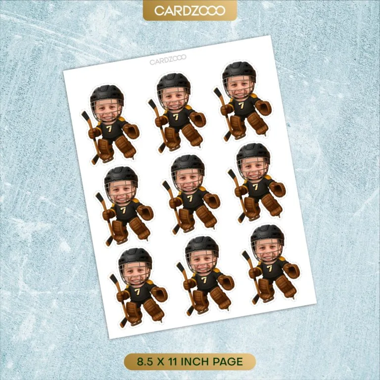 Ice Hockey Goalie Custom Face Cupcake Toppers - Image 2