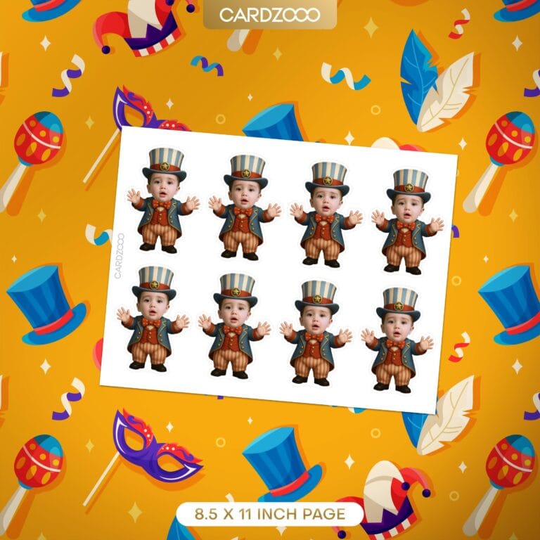 Custom Carnival Custom Face Cupcake Toppers - Image 2