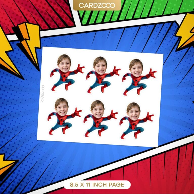 Super Hero Custom Face Cupcake Toppers - Image 2