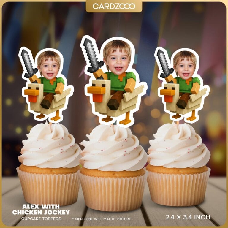 Alex Chicken Jockey Custom Face Cupcake Toppers