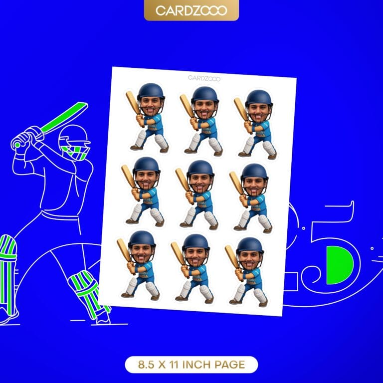 Cricket India Jersey Custom Face Cupcake Toppers - Image 2