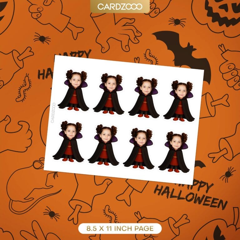 Vampire Girl Custom Face Cupcake Toppers - Image 2