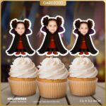 Vampire Girl Custom Face Cupcake Toppers