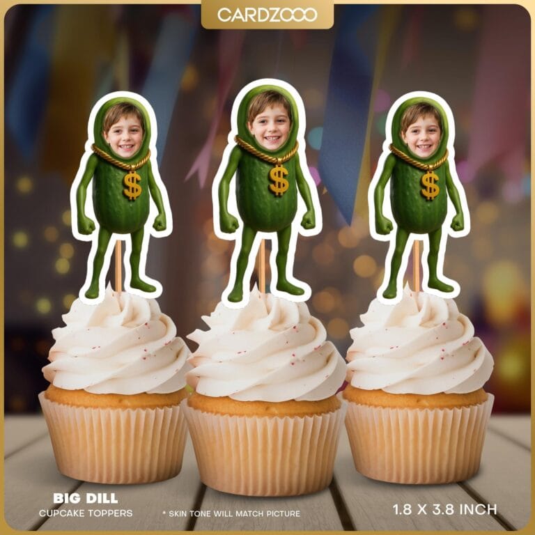 Big Dill Custom Face Cupcake Toppers