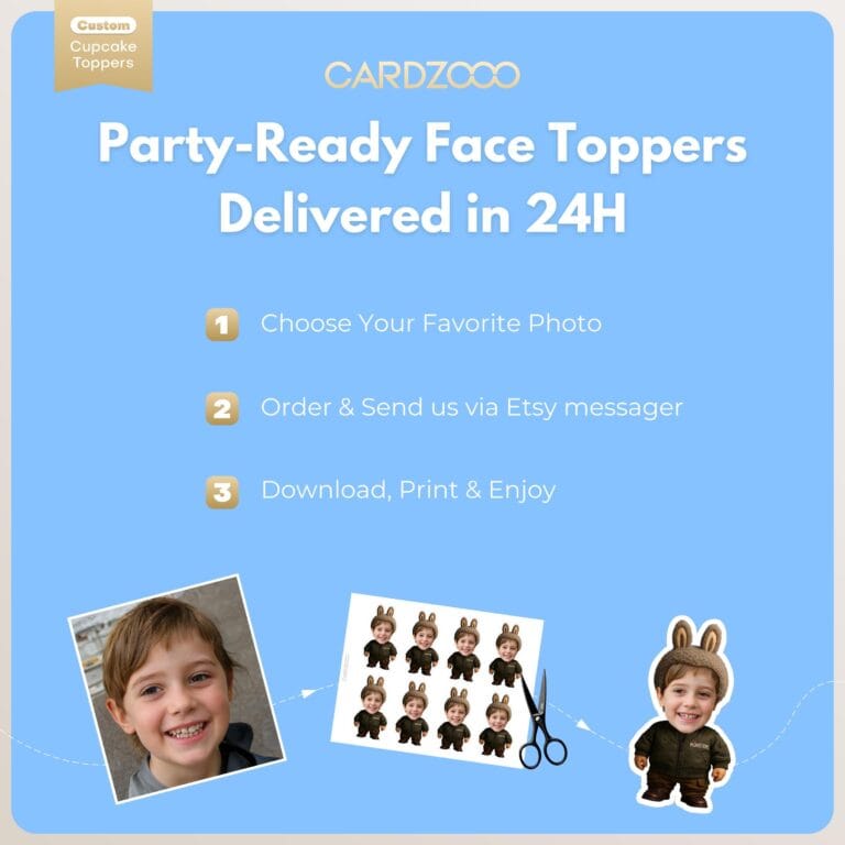 Labubu 2nd Gen Custom Face Cupcake Toppers - Image 3