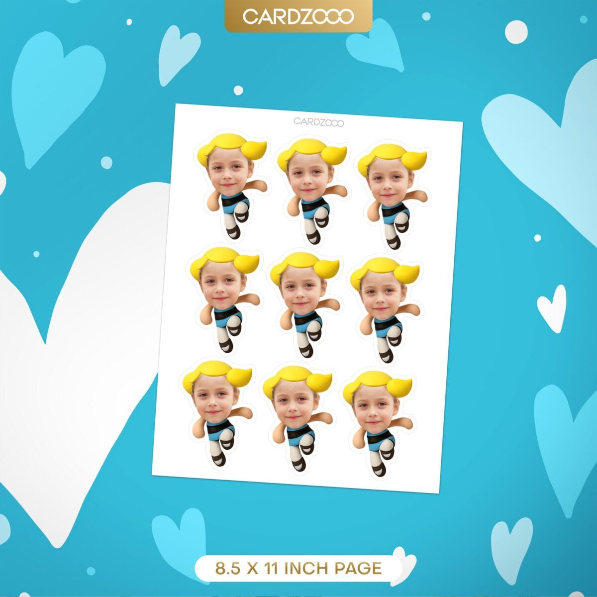 Bubbles Custom Face Cupcake Toppers - Image 2