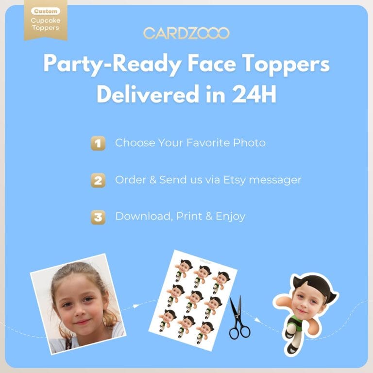 Buttercup Custom Face Cupcake Toppers - Image 3