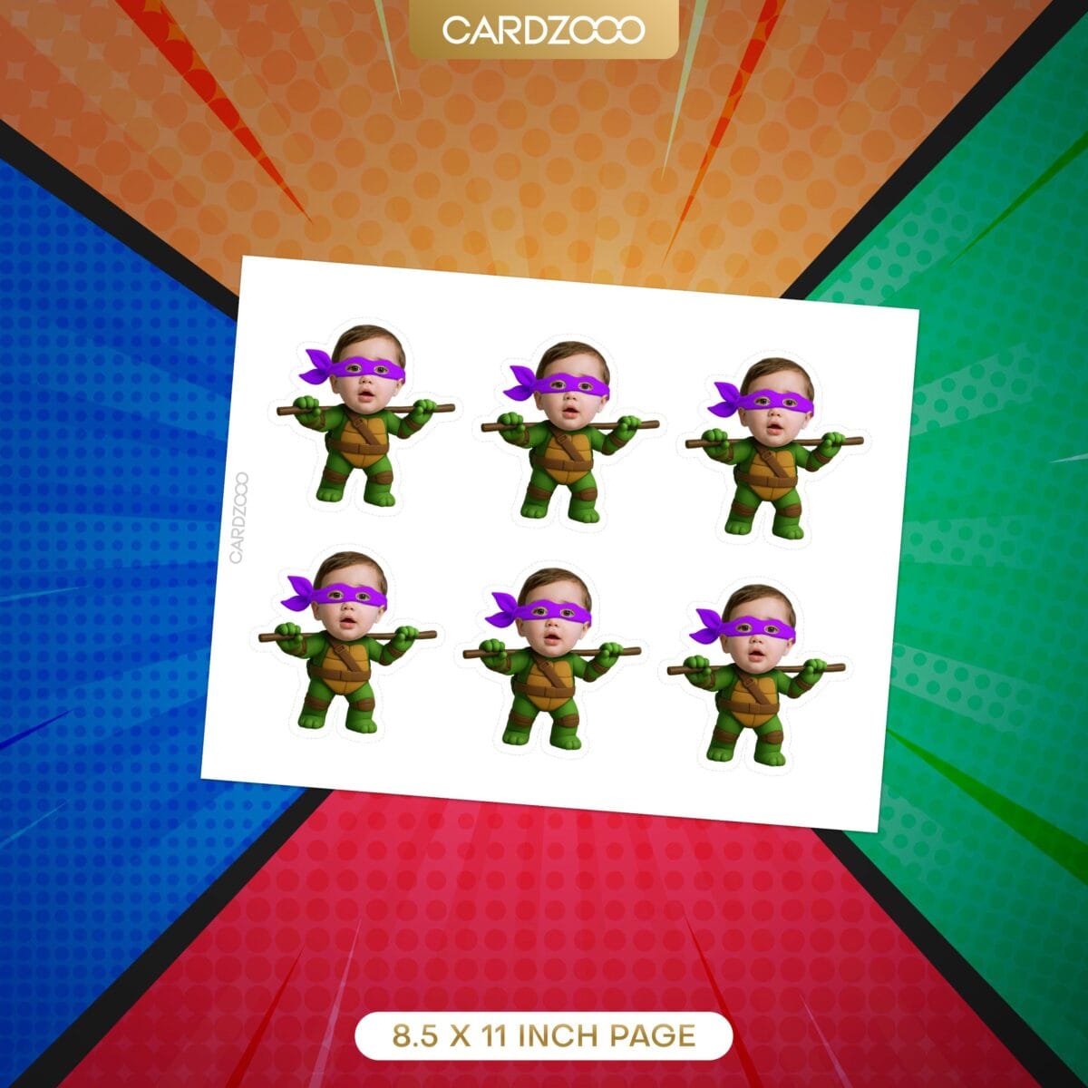Donatello Custom Face Cupcake Toppers - Image 2