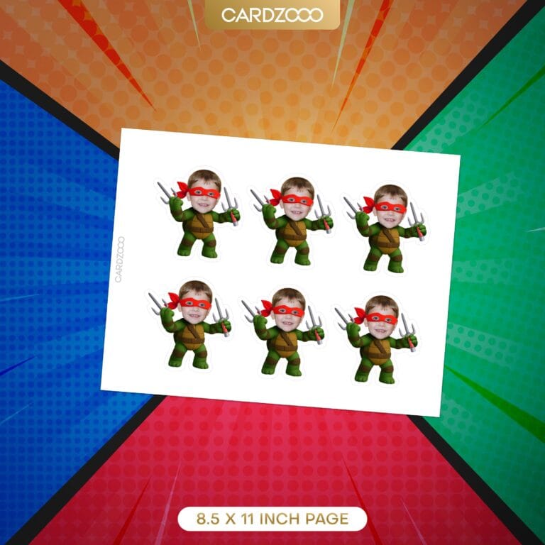 Raphael Custom Face Cupcake Toppers - Image 2