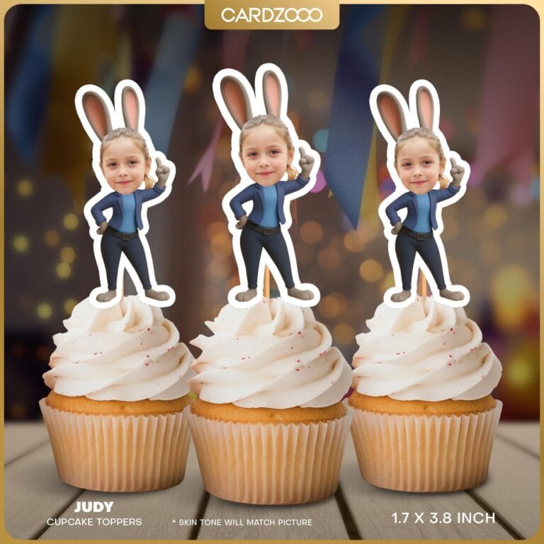 Judy Custom Face Cupcake Toppers 2025