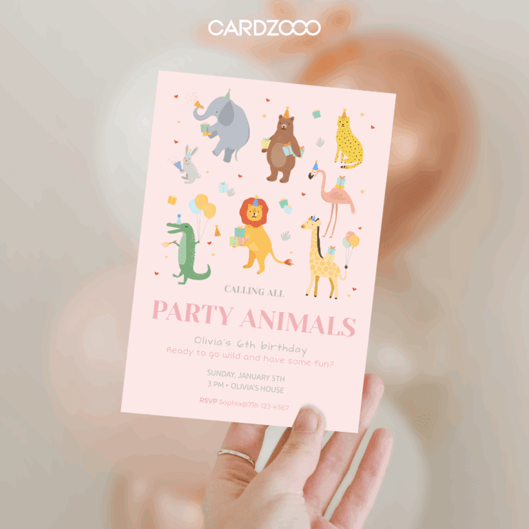 Calling All Party Animals Birthday Invitation, Safari Invitation For Kids Birthday - Image 2