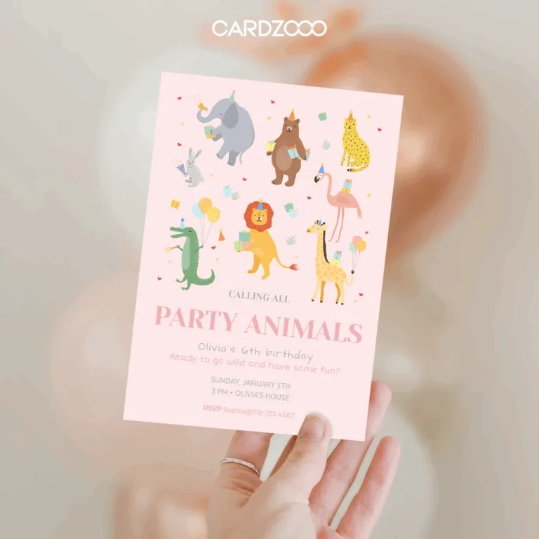 Calling All Party Animals Birthday Invitation, Safari Invitation For Kids Birthday - Image 2