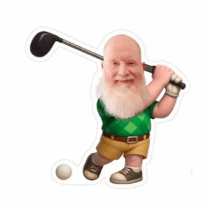 Custom Face Golfing Cupcake Toppers Show Case