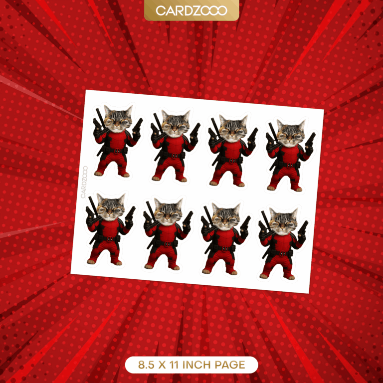 DeadPool Custom Face Cupcake Toppers - Image 2