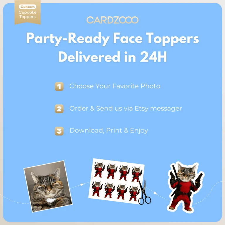 DeadPool Custom Face Cupcake Toppers - Image 3