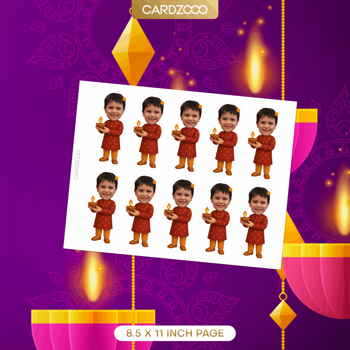 Diwali Custom Face Cupcake Toppers 2