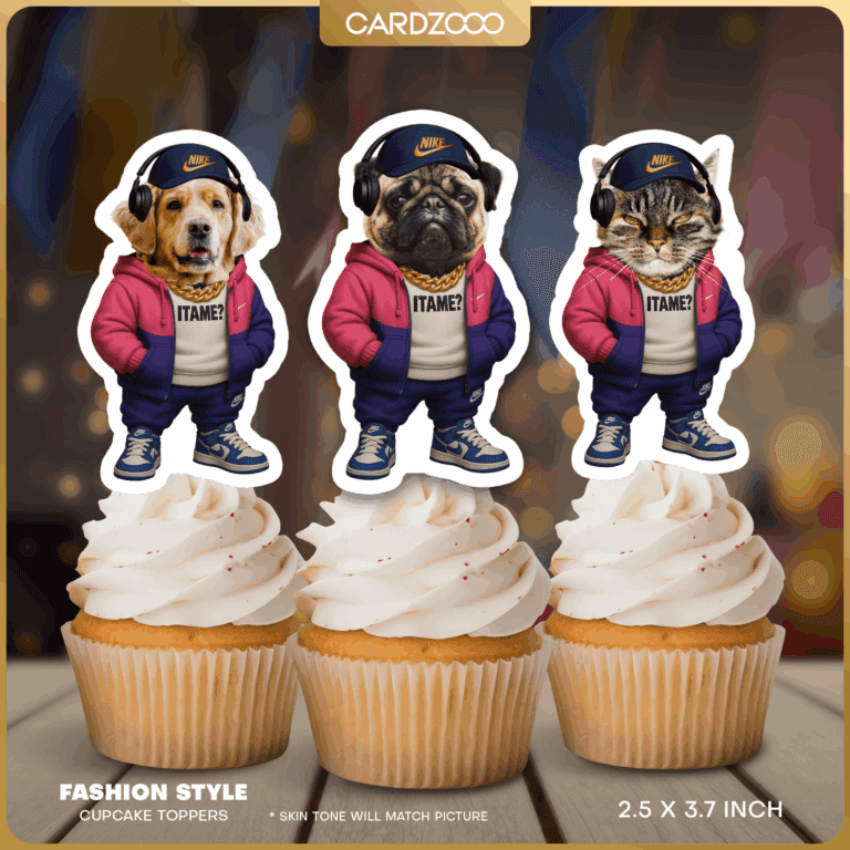 Fashion Style Custom Face Cupcake Toppers