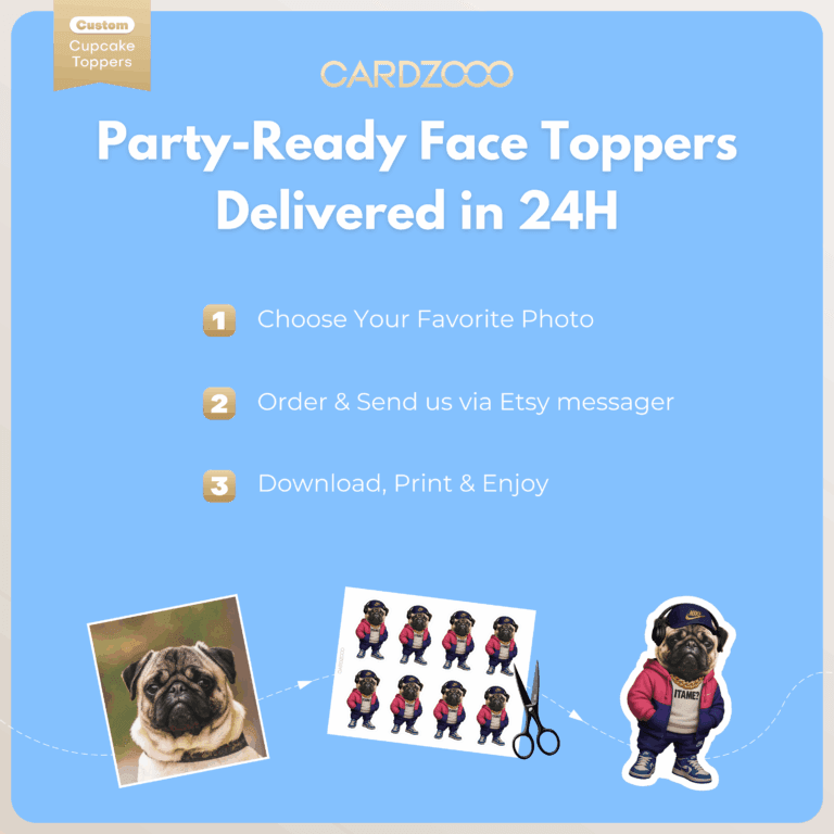Fashion Style Custom Face Cupcake Toppers - Image 3