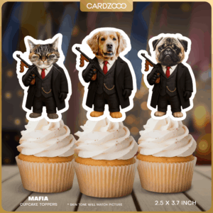 Mafia Custom Face Cupcake Toppers