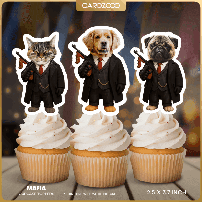 Mafia Custom Face Cupcake Toppers